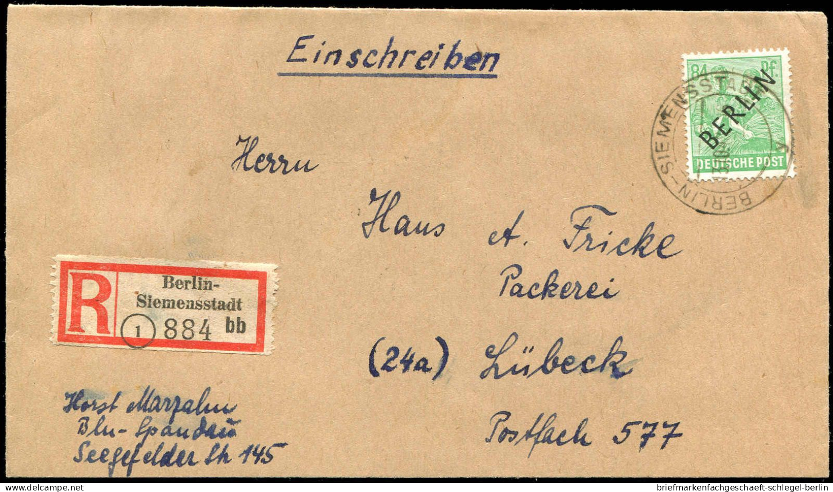 Berlin, 1948, 16, Brief - Other & Unclassified