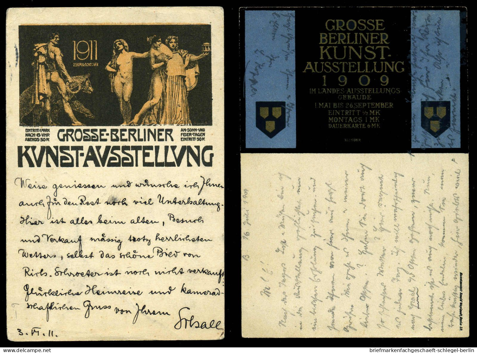Berliner Postgeschichte, 1909, Brief - Briefe U. Dokumente