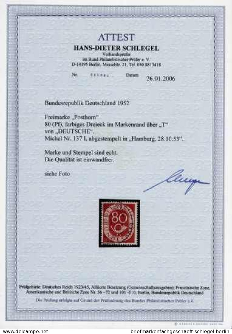 Bundesrepublik Deutschland, 1951, 137 I, Gestempelt - Other & Unclassified