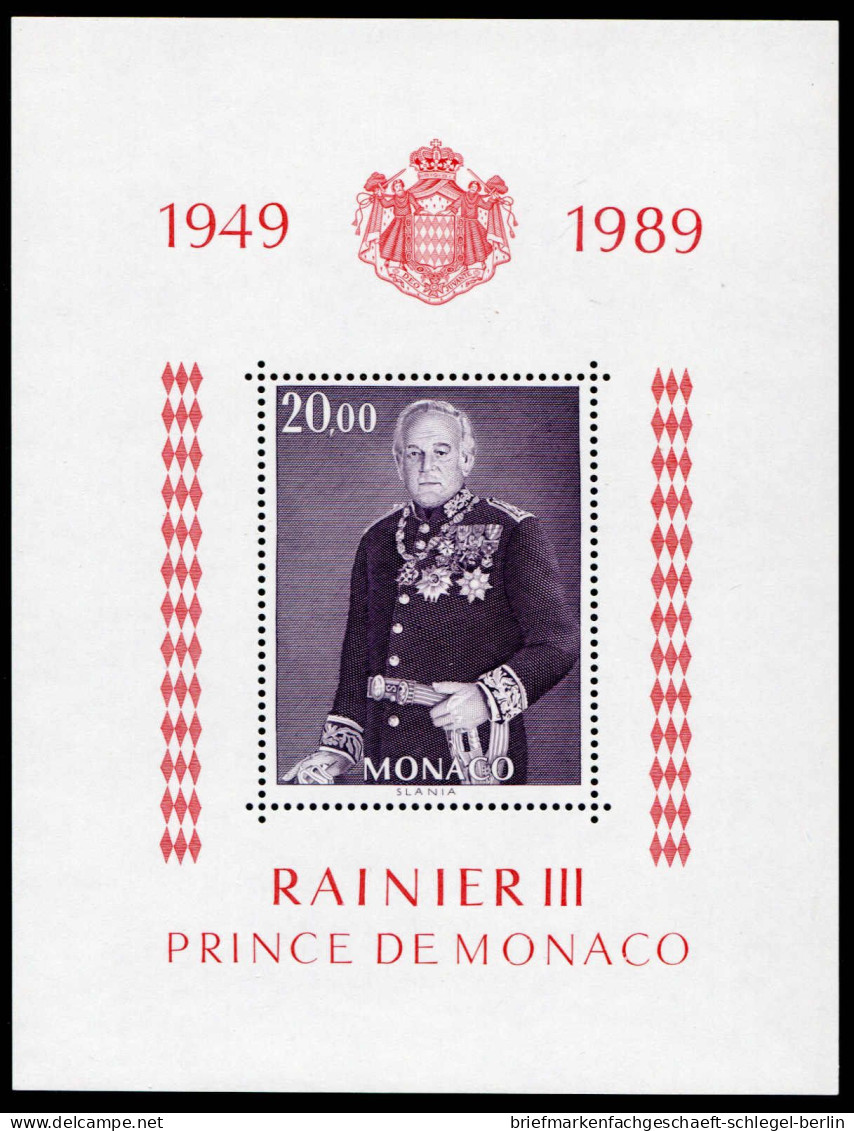 Monaco, 1989, Bl. 43, Postfrisch - Altri & Non Classificati