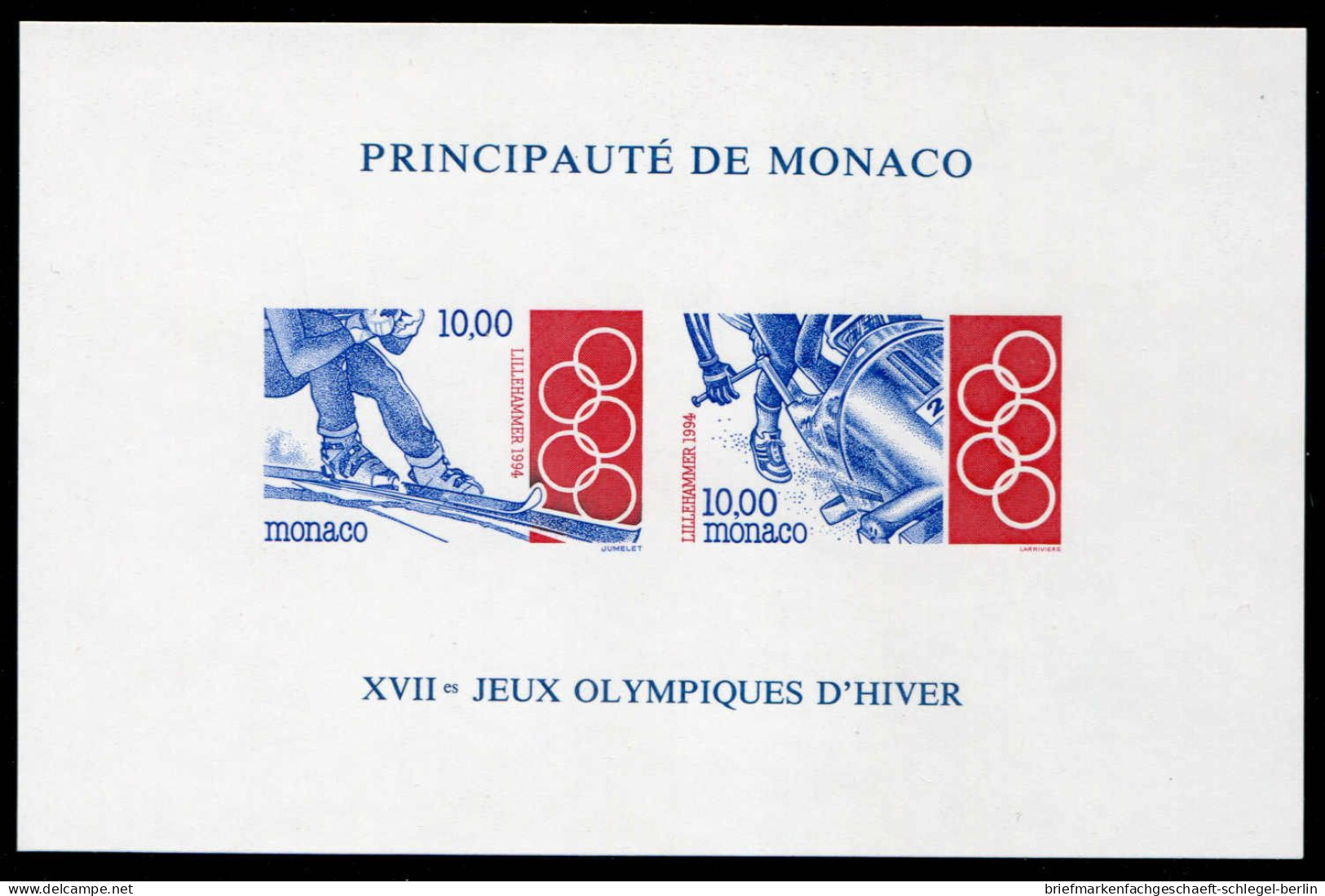 Monaco, 1994, Bl. 61 (2), Postfrisch - Andere & Zonder Classificatie