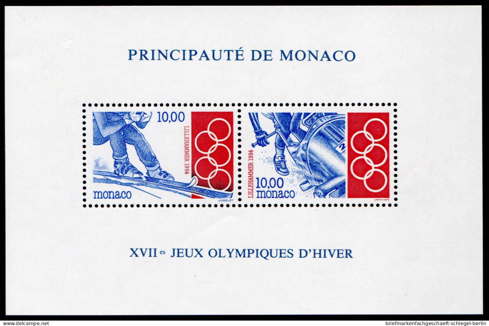 Monaco, 1994, Bl. 61 (2), Postfrisch - Andere & Zonder Classificatie