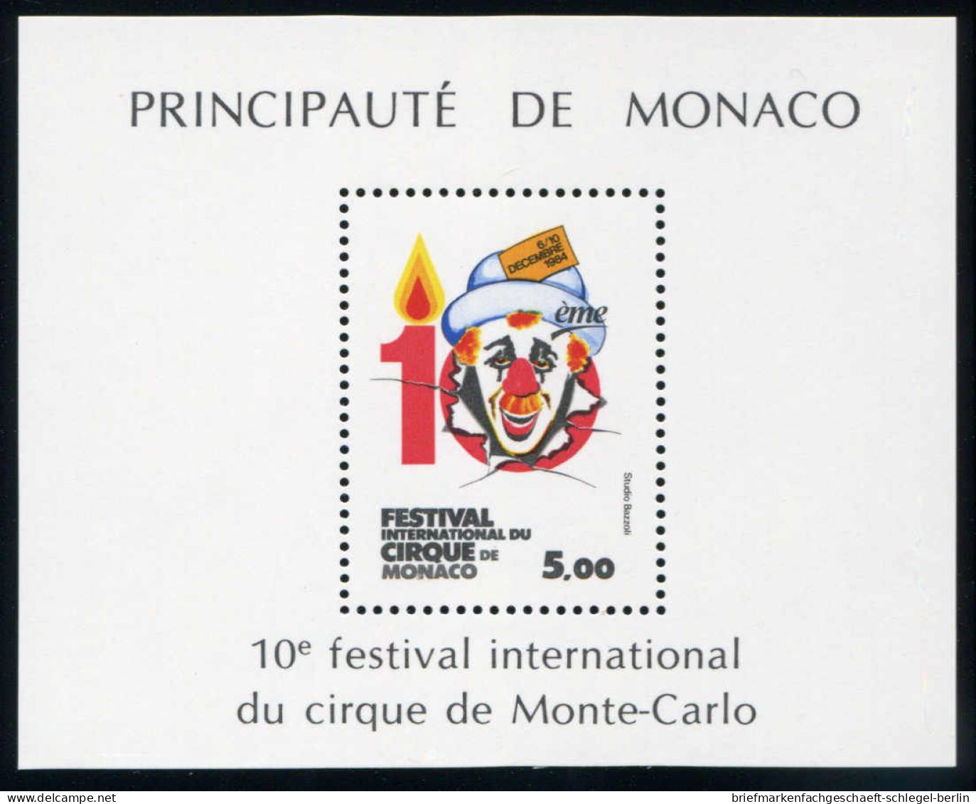 Monaco, 1984, Bl. 27 (2), Postfrisch - Other & Unclassified