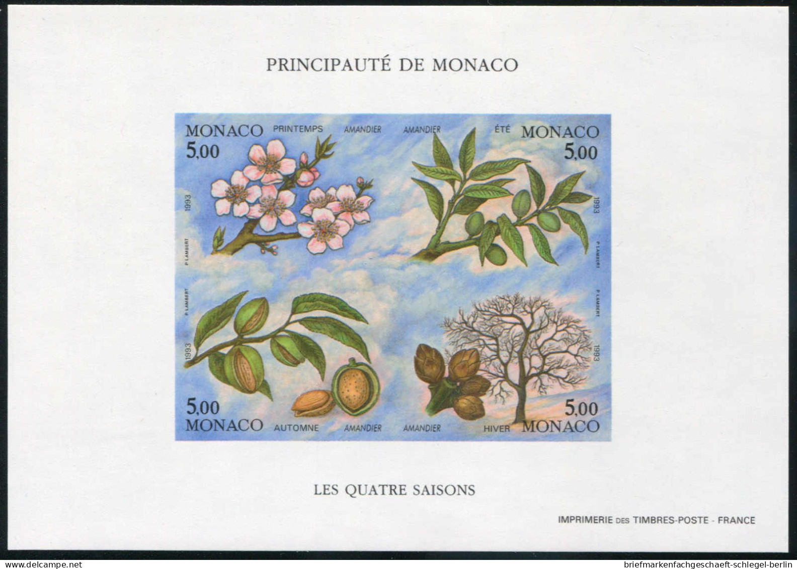 Monaco, 1993, Bl. 57 (2), Postfrisch - Andere & Zonder Classificatie