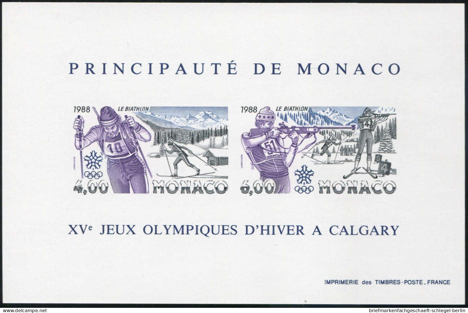 Monaco, 1988, Bl. 38 (2), Postfrisch - Sonstige & Ohne Zuordnung