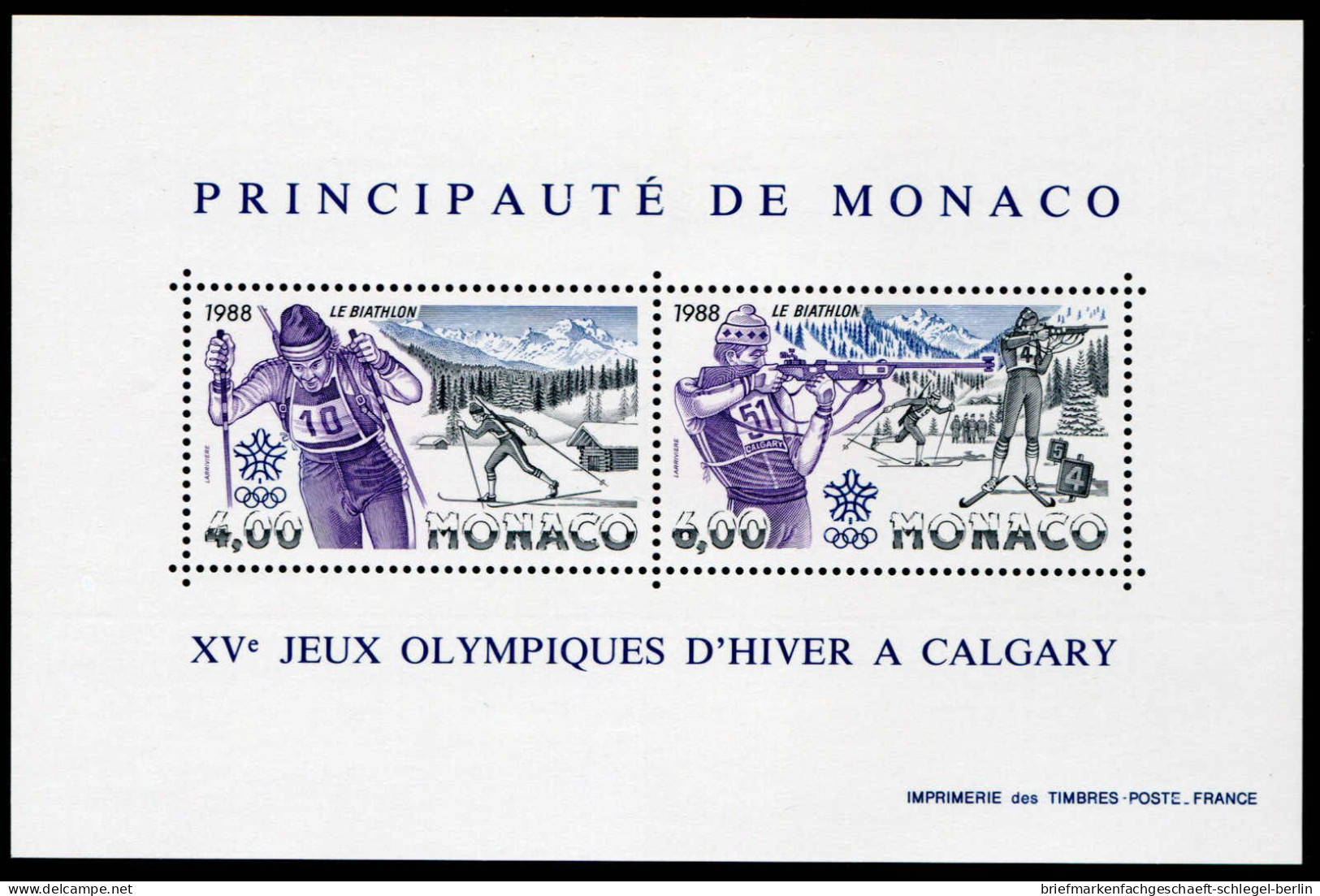 Monaco, 1988, Bl. 38 (2), Postfrisch - Autres & Non Classés