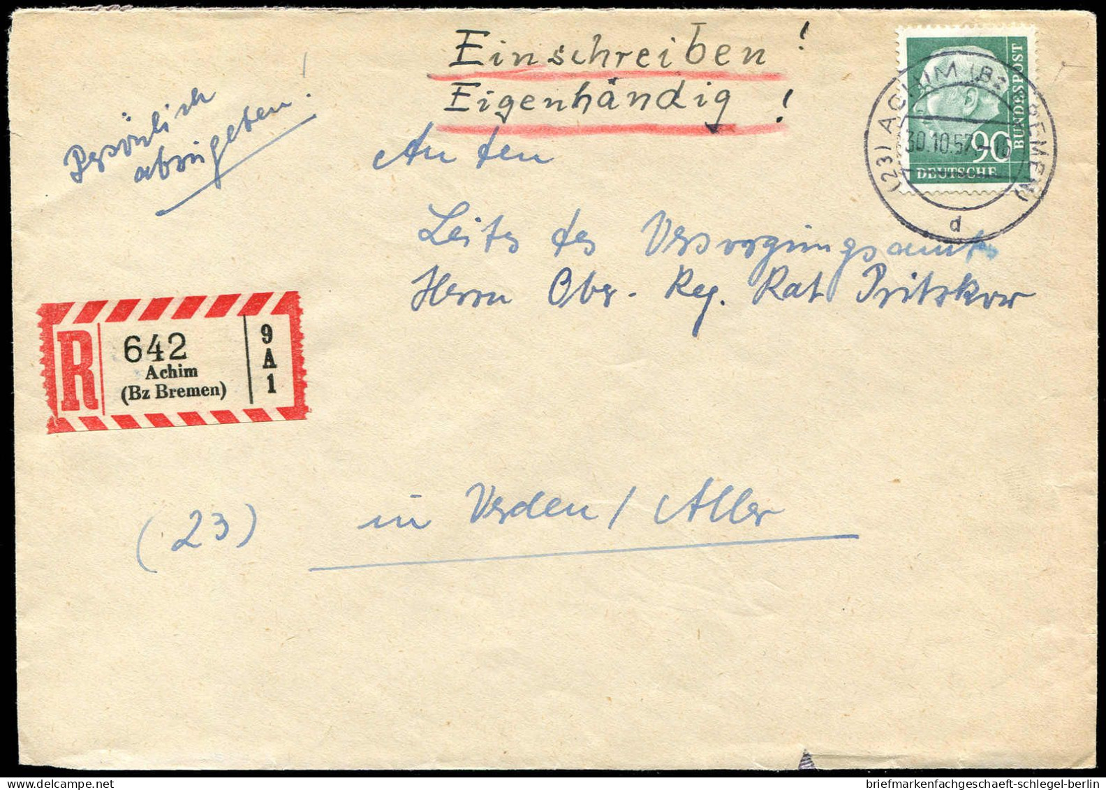 Bundesrepublik Deutschland, 1957, 265, Brief - Sonstige & Ohne Zuordnung