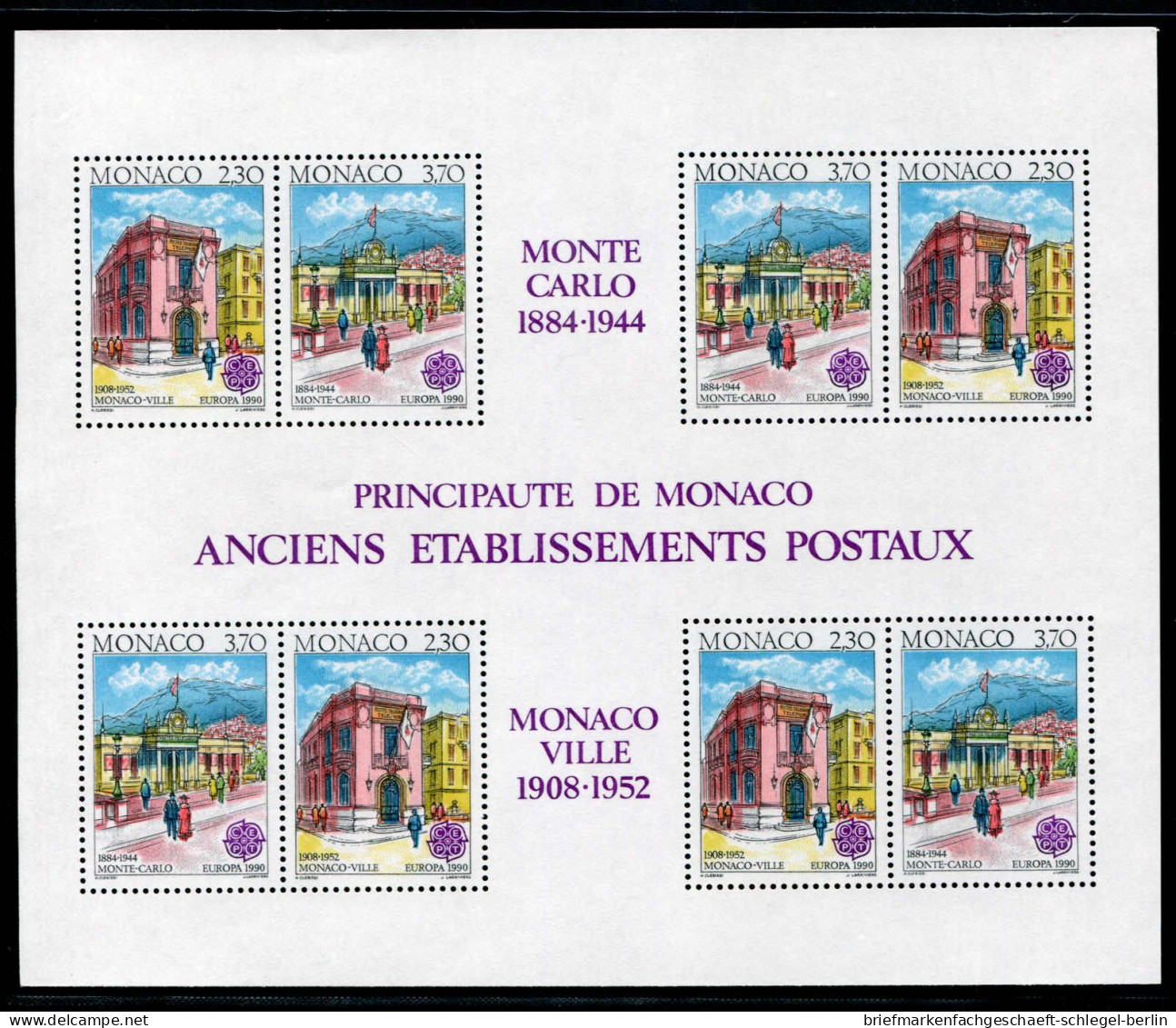 Monaco, 1990, Bl. 47 (2), Postfrisch - Andere & Zonder Classificatie