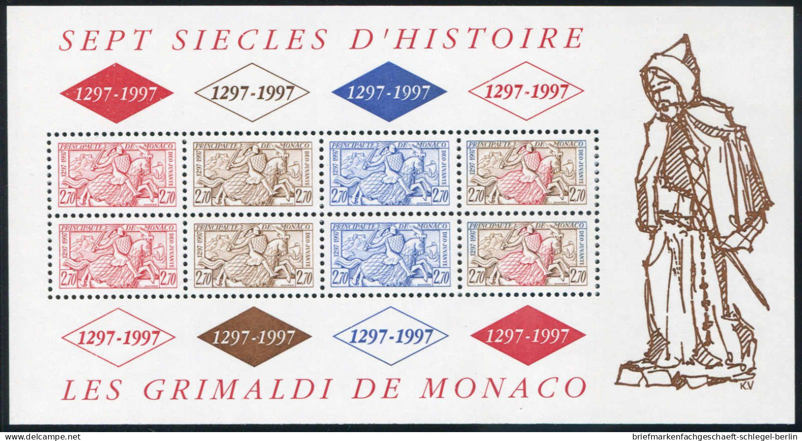 Monaco, 1997, Bl. 72 (2), Postfrisch - Otros & Sin Clasificación