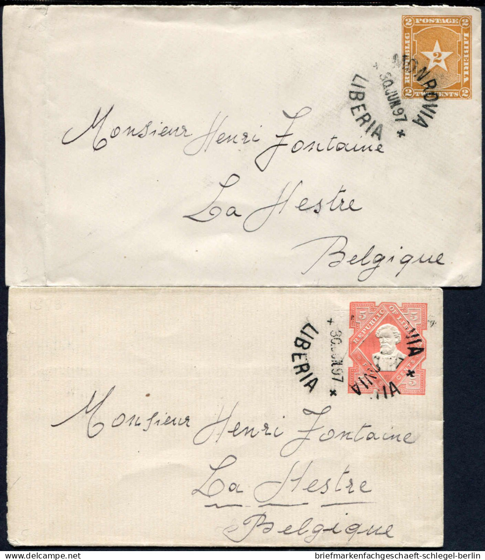 Liberia, 1891, Ascher 2, 3, 5, Brief - Liberia