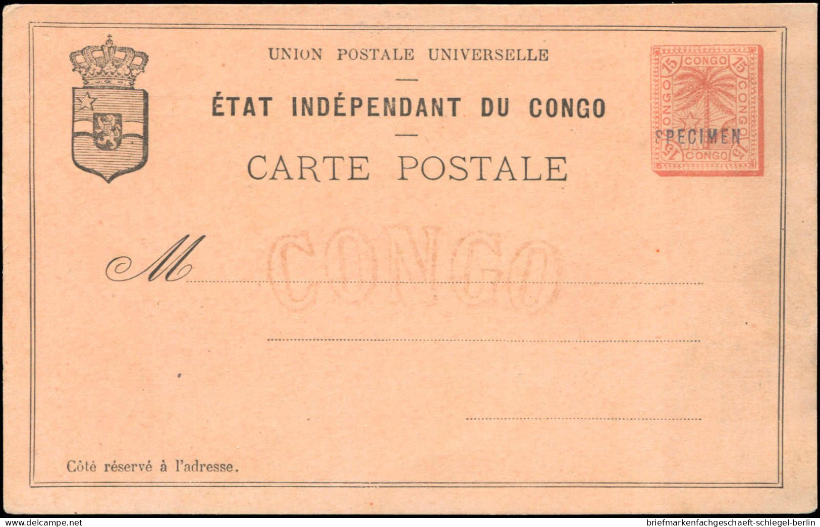 Belgisch Kongo, 1888, Ascher 3, Brief - Africa (Varia)