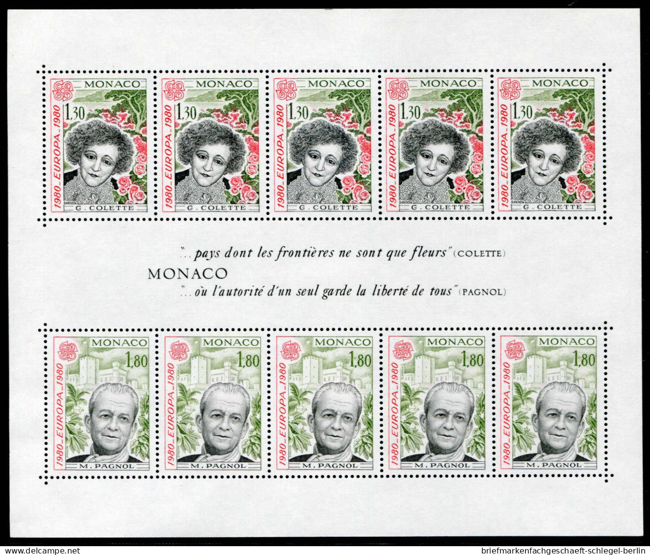 Monaco, 1980, Bl. 16 (2), Postfrisch - Other & Unclassified