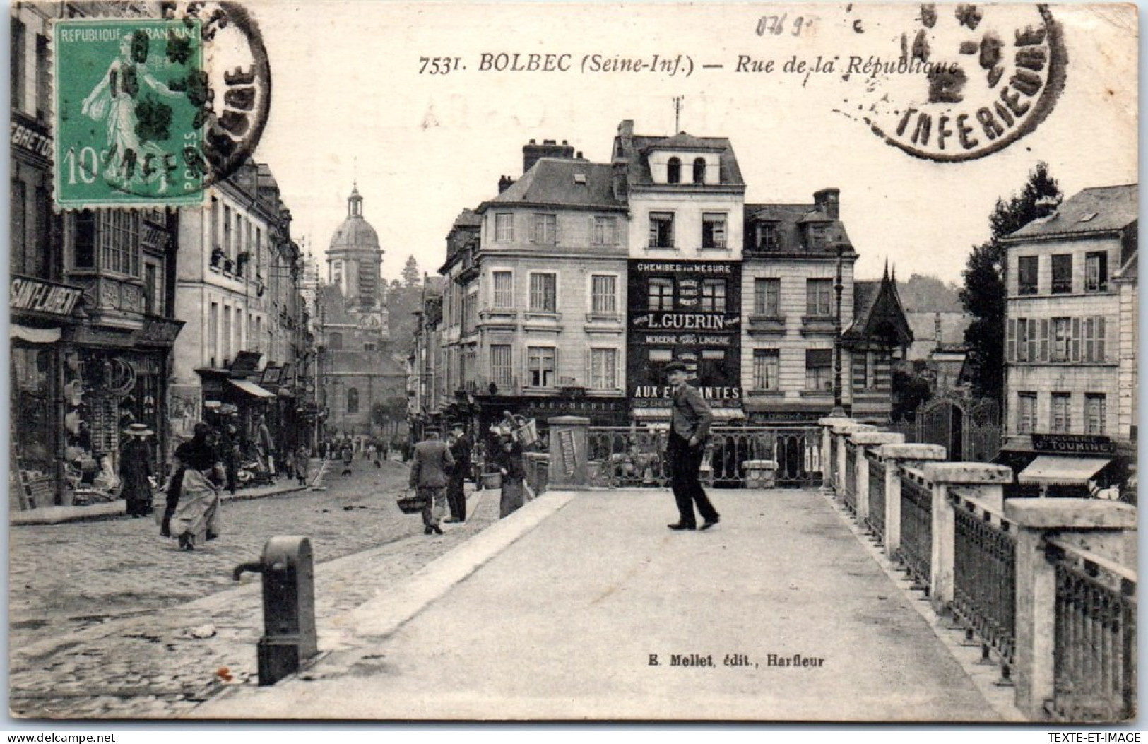 76 BOLBEC - La Rue De La Republique  - Bolbec