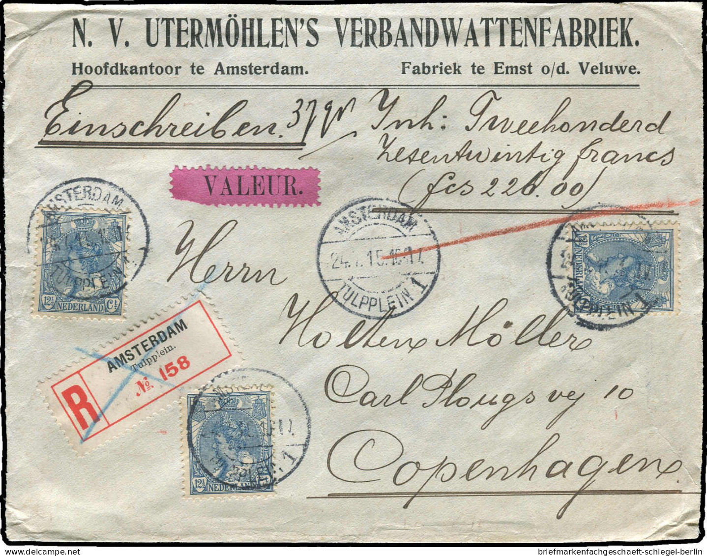 Niederlande, 1915, 57 (3), Brief - Altri & Non Classificati