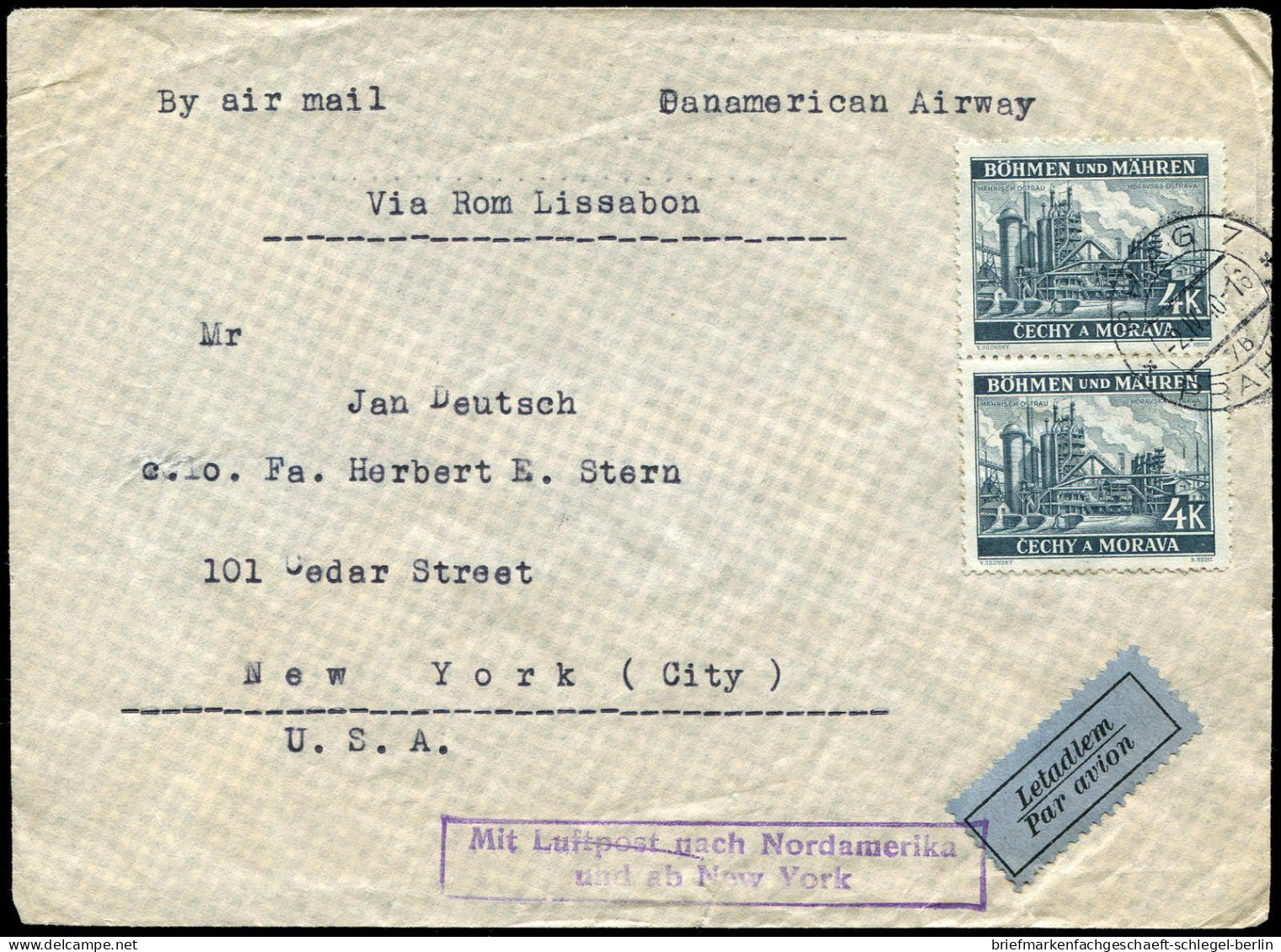 Böhmen & Mähren, 1940, 34, Brief - Other & Unclassified