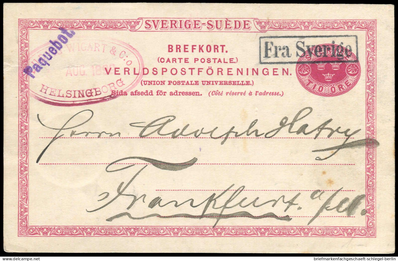 Schweden, 1898, Brief - Andere & Zonder Classificatie