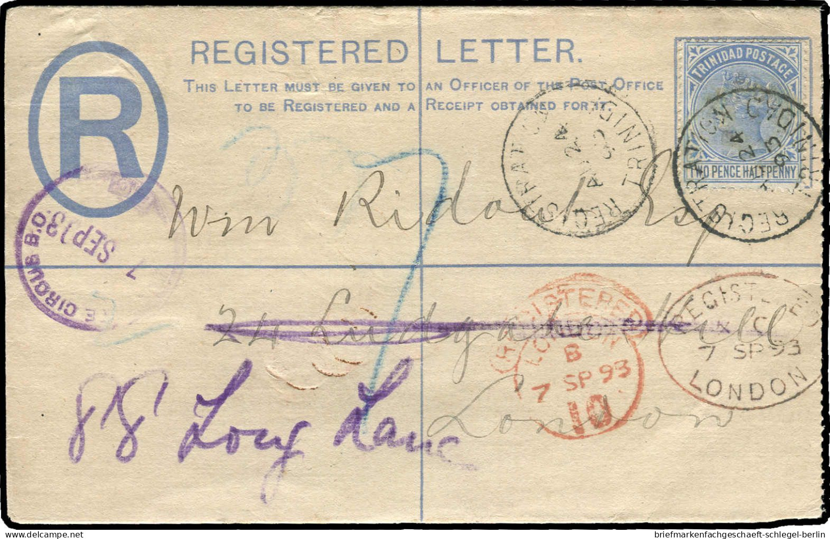 Trinidad & Tobago, 1893, 32, Brief - Trinidad En Tobago (1962-...)