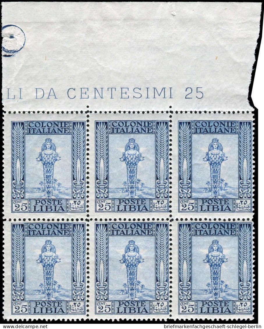 Italienisch-Libyen, 1924, 58 (6), Postfrisch, Viererblock - Otros & Sin Clasificación