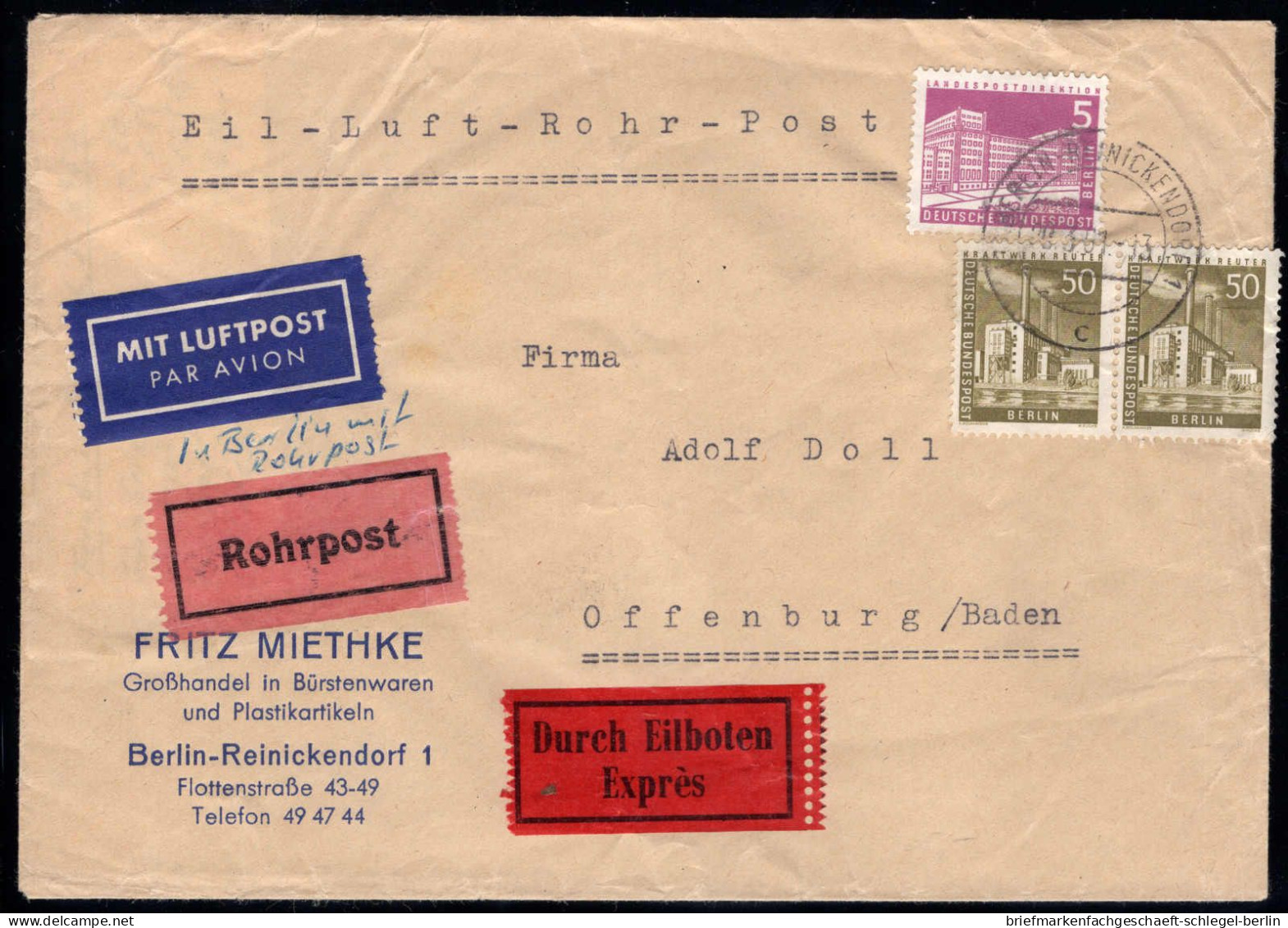 Berlin, 1961, 149, 150 (2), Brief - Altri & Non Classificati