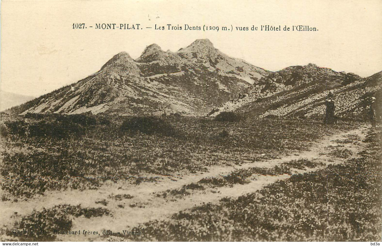  42  MONT PILAT   LES TROIS DENTS VUES DE L'HOTEL DE L'OEILLON - Mont Pilat