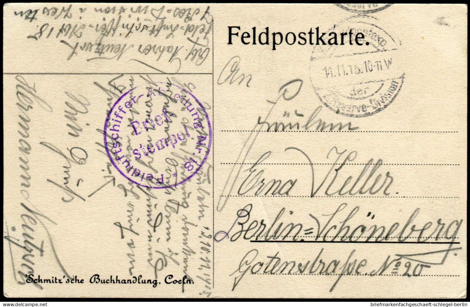 Feldpost I. WK, 1915, Brief - Otros & Sin Clasificación