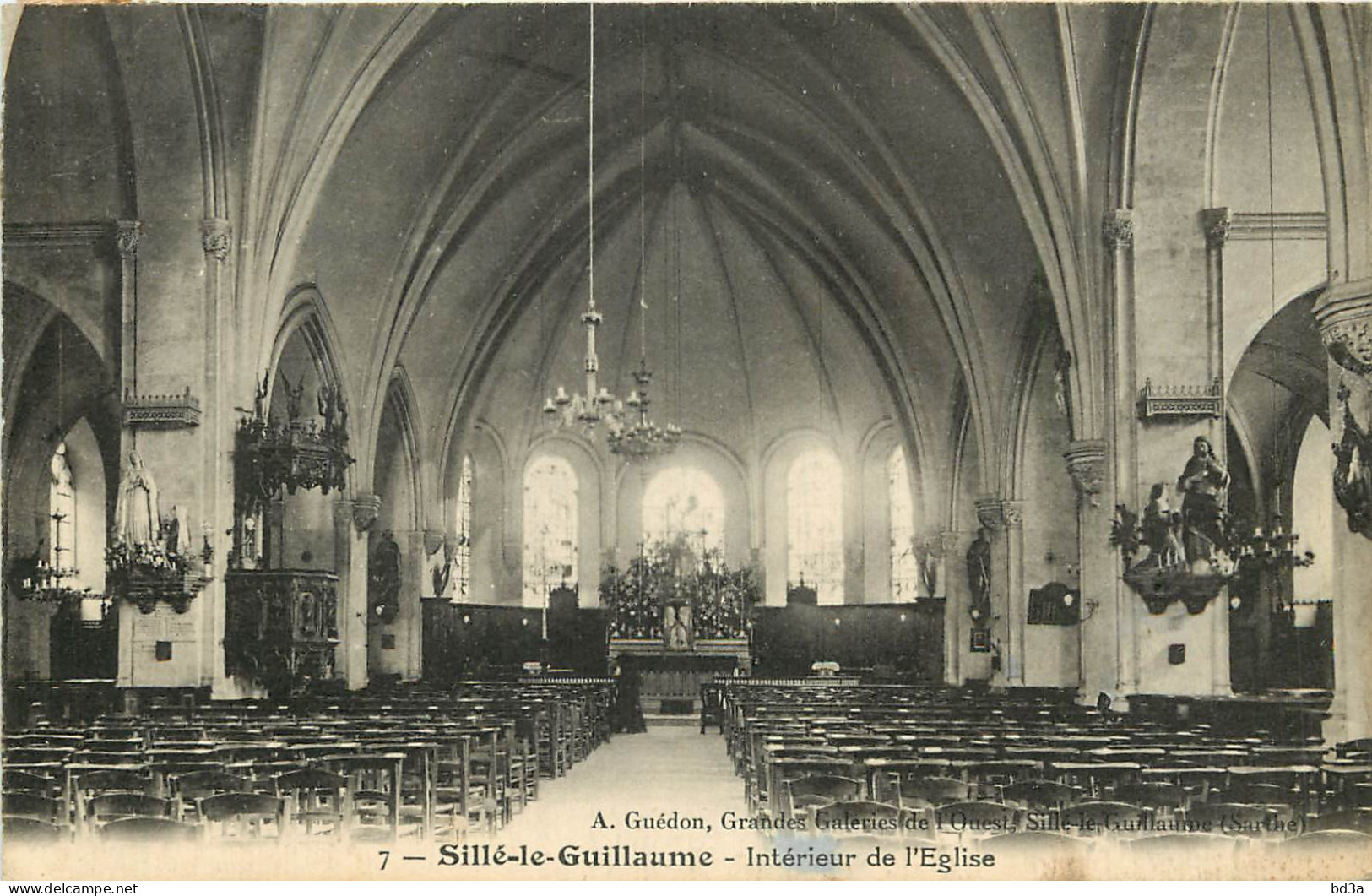  72  SILLE LE GUILLAUME  INTERIEUR DE L'EGLISE - Sille Le Guillaume