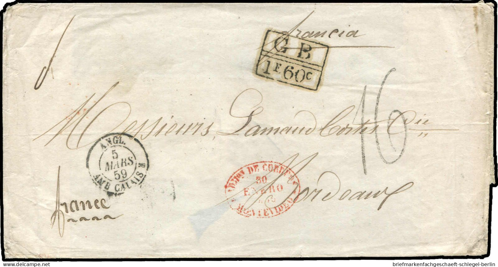Uruguay, 1859, Brief - Uruguay