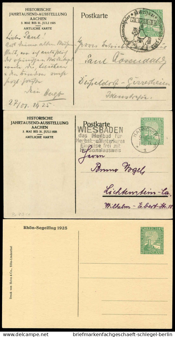 Deutsches Reich, 1925, PP 88 C1, C2, Brief - Otros & Sin Clasificación
