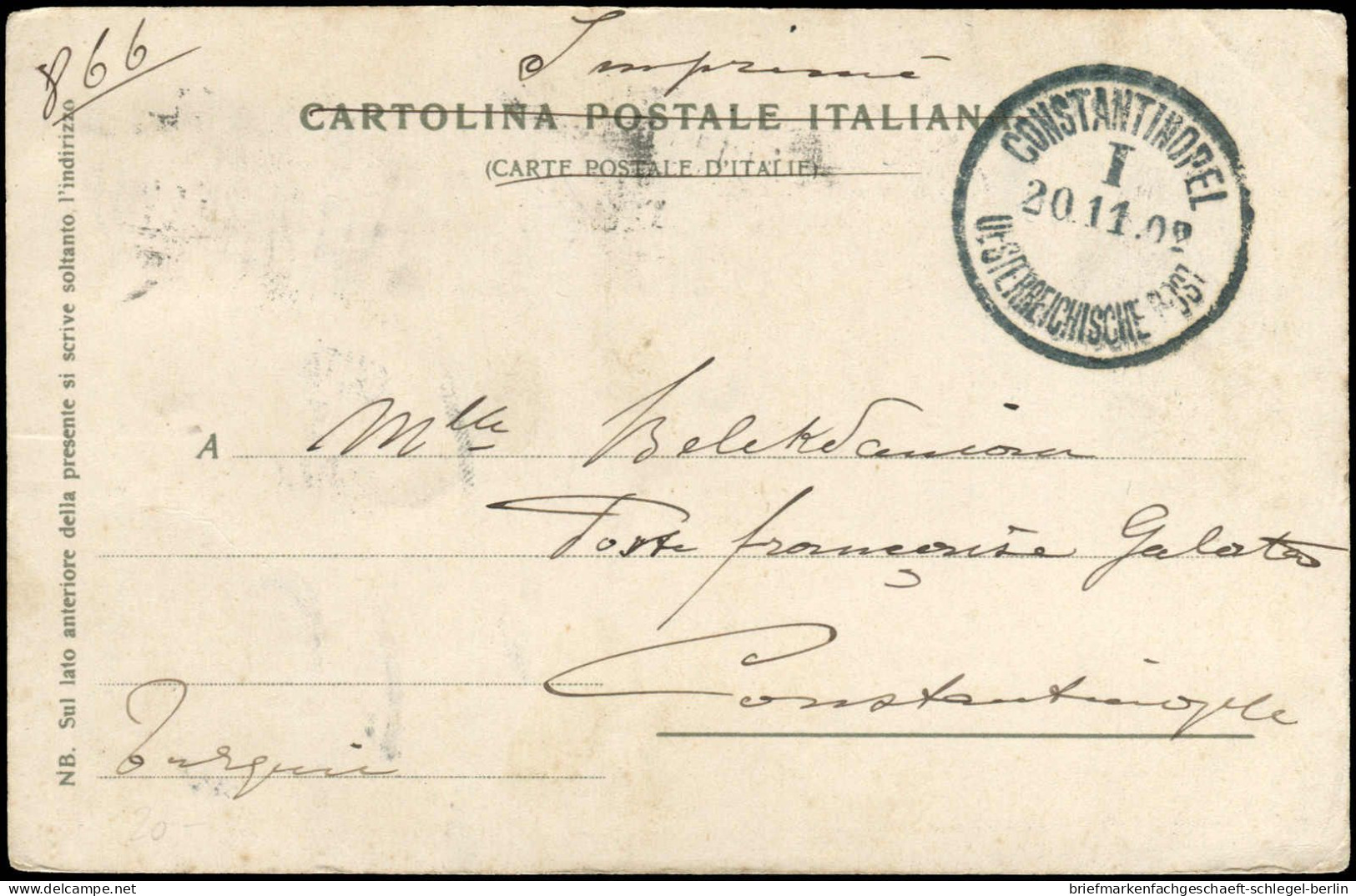 Italienische Post In Der Levante, Brief - Sonstige & Ohne Zuordnung