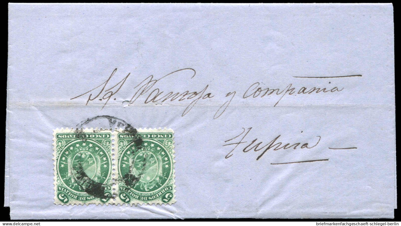 Bolivien, 1872, 13 (2), Brief - Bolivië