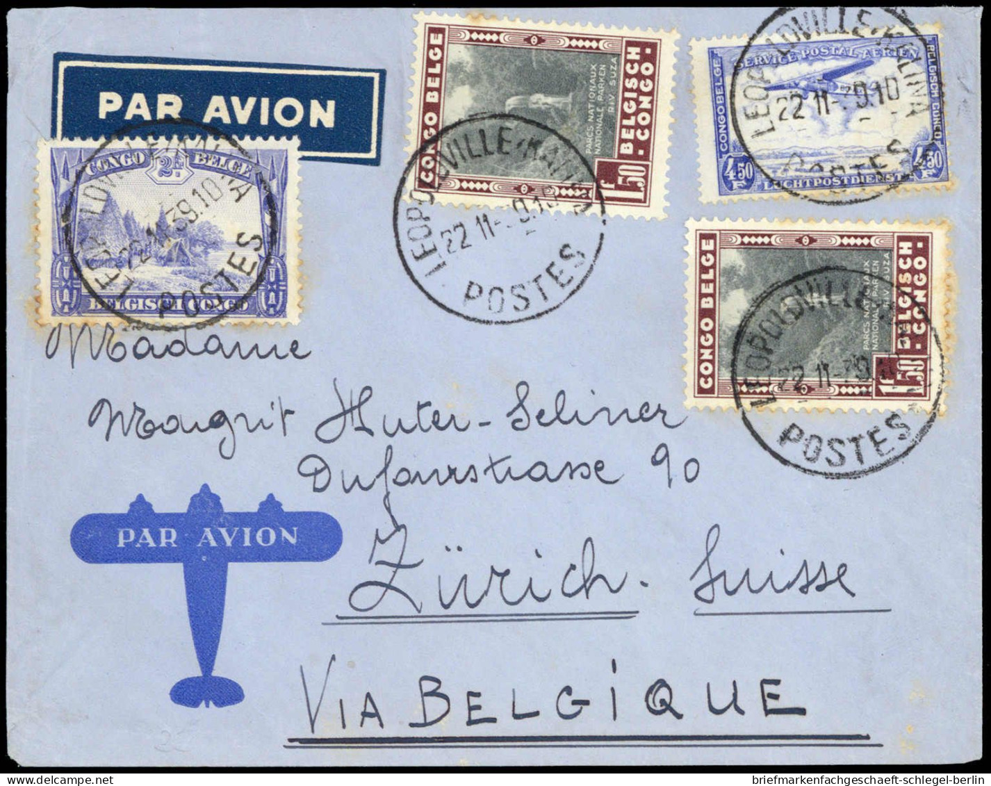 Belgisch Kongo, 1939, Brief - Otros - África
