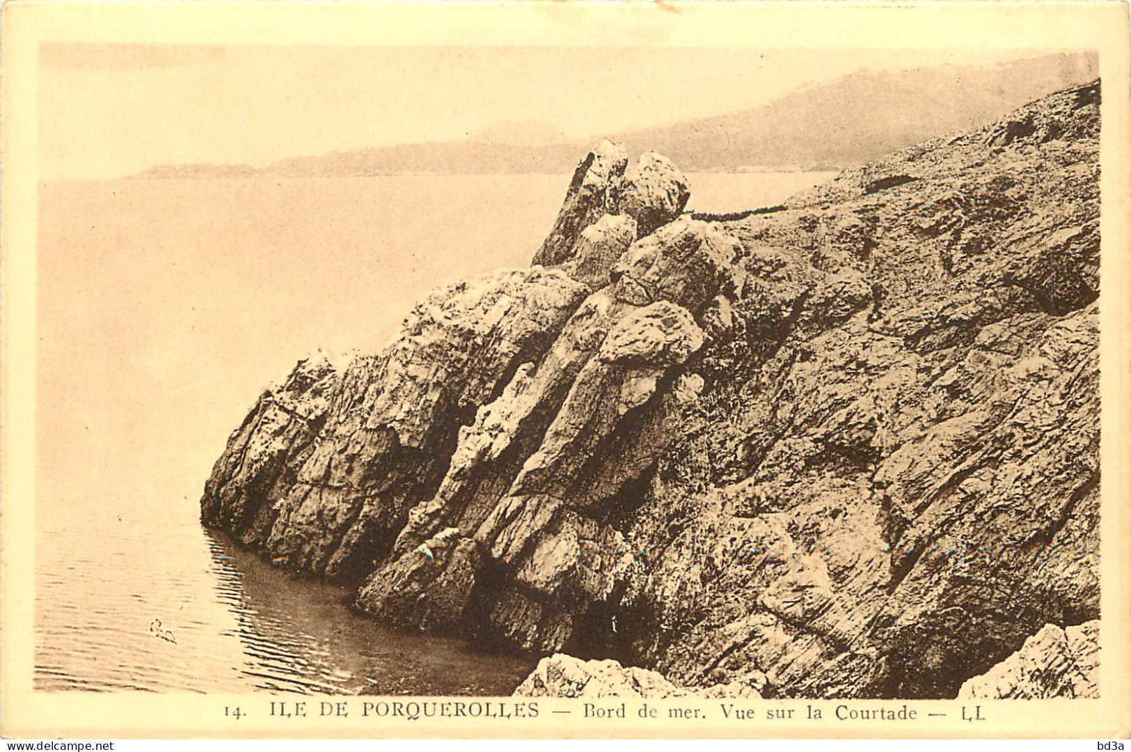  83 ILES DE  PORQUEROLLES  BORD DE MER  VUE SUR LA COURTADE - Porquerolles