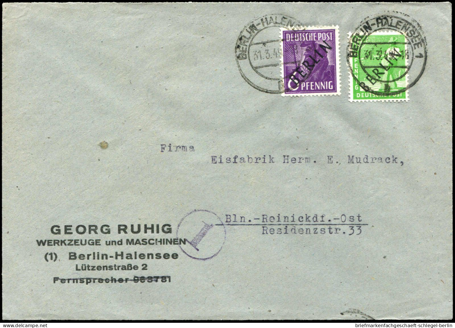 Berlin, 1949, 2, 4, Brief - Sonstige & Ohne Zuordnung