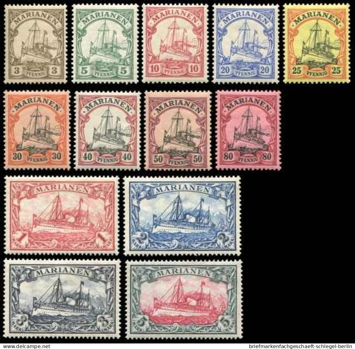 Deutsche Kolonien Marianen, 1901, 7-19, Postfrisch - Mariana Islands