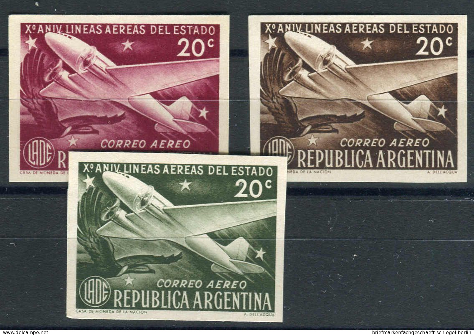 Argentinien, 1951, 584 Probe, Ohne Gummi - Sonstige & Ohne Zuordnung