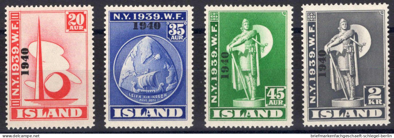 Island, 1940, 218/21, Postfrisch - Otros & Sin Clasificación
