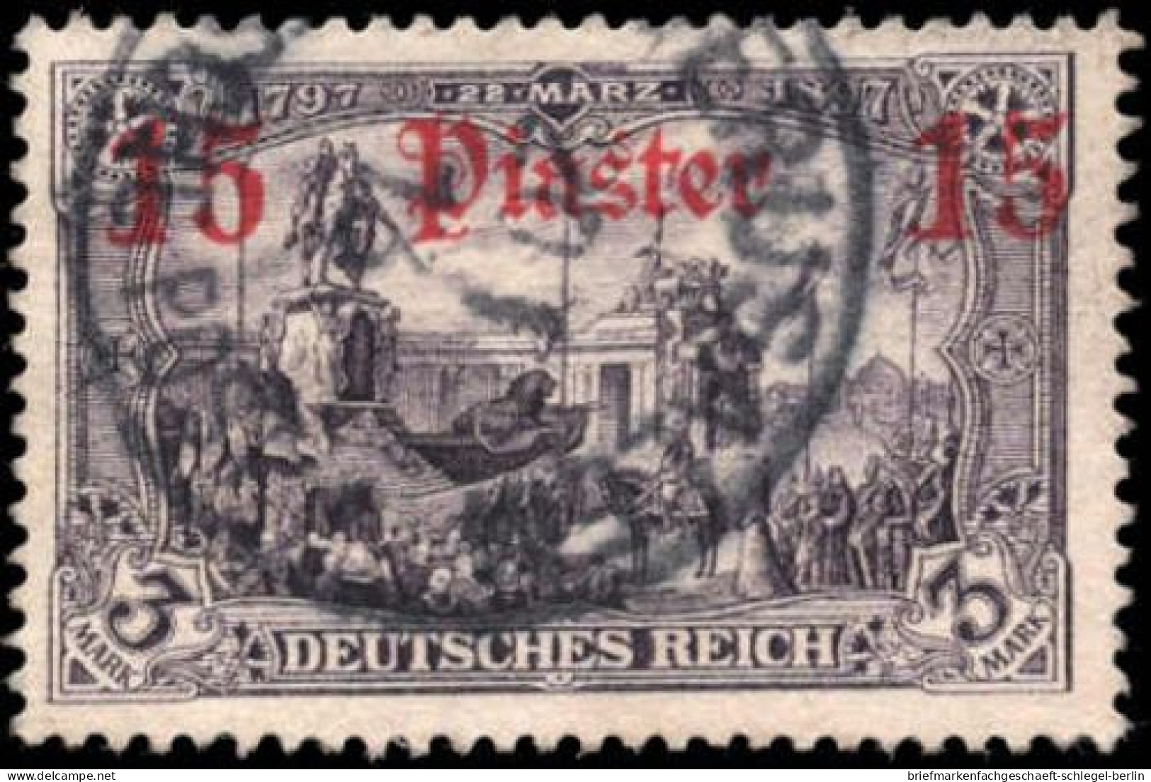 Deutsche Auslandspost Türkei, 1905, 34 B, Gestempelt - Marocco (uffici)