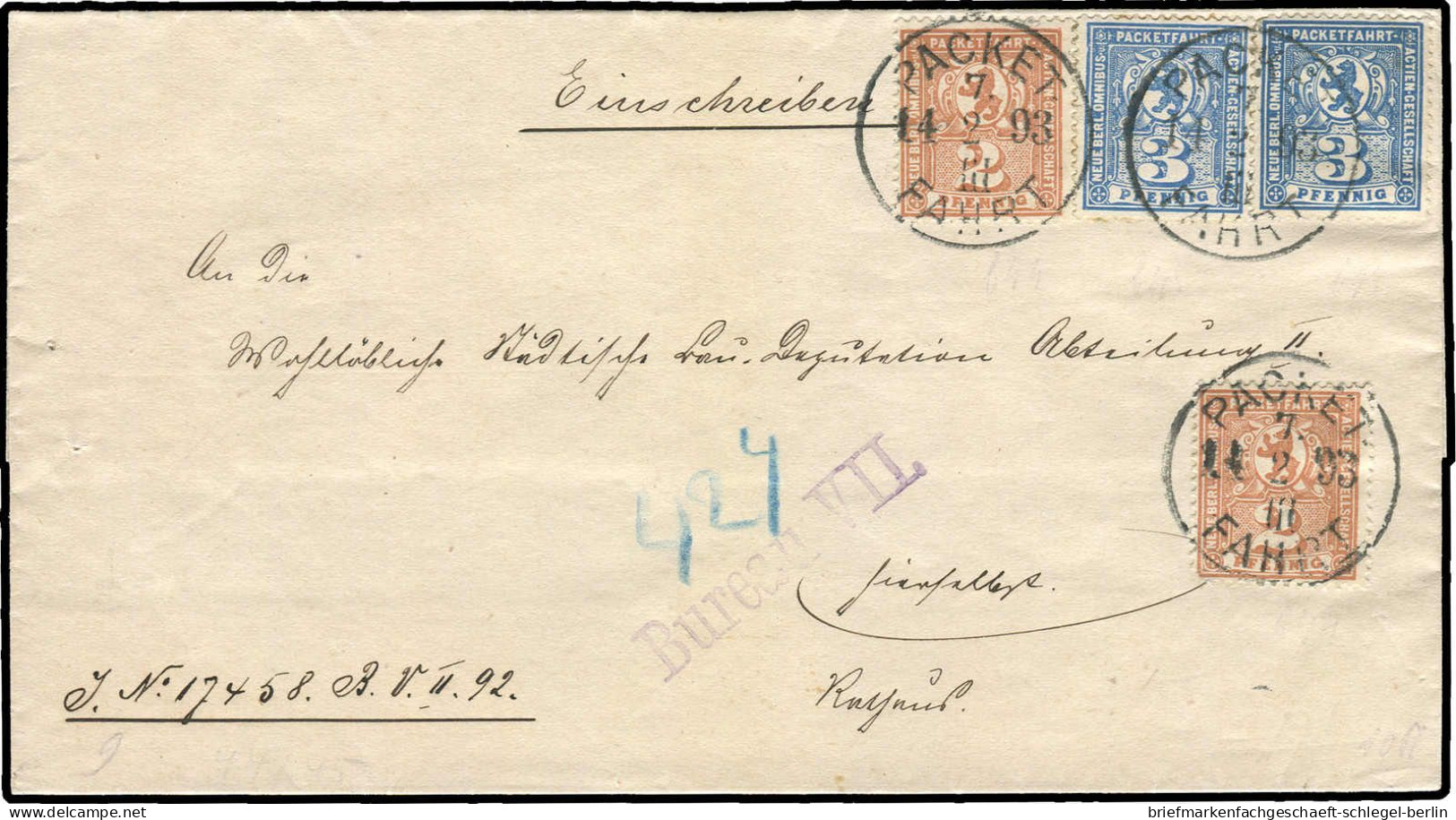 Deutsches Reich, 1893, 46, 47, Brief - Other & Unclassified