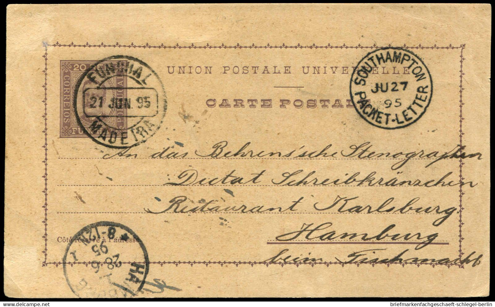 Madeira, 1895, GA, Brief - Sonstige - Europa