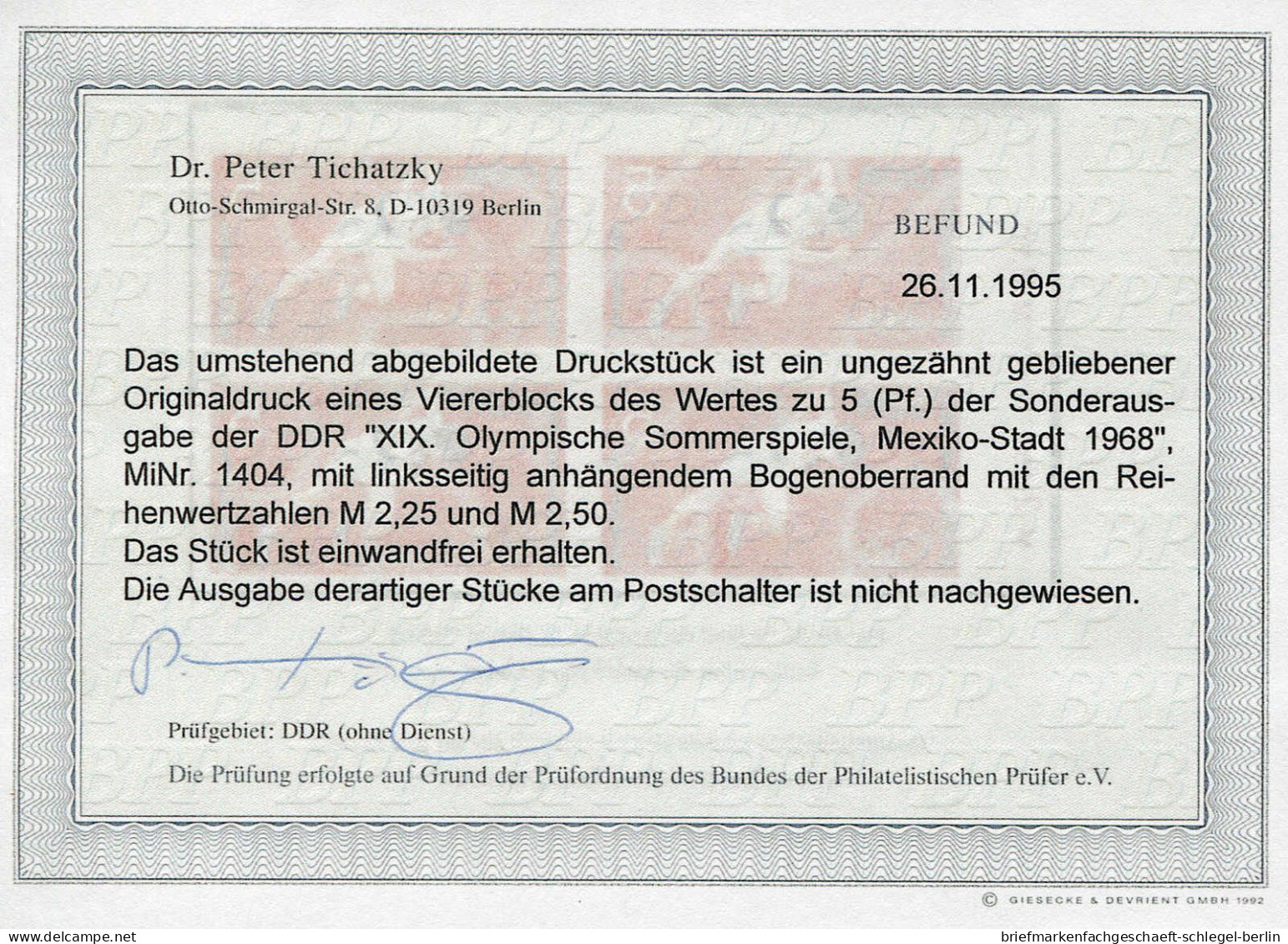 DDR, 1968, 1404 PH, Postfrisch - Other & Unclassified