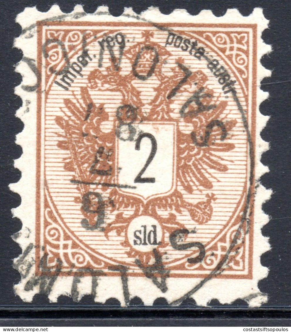 3038.1883 AUSTRIA LEVANT 2 SLD.VERY NICE SALONIQUE POSTMARK - Macedonië