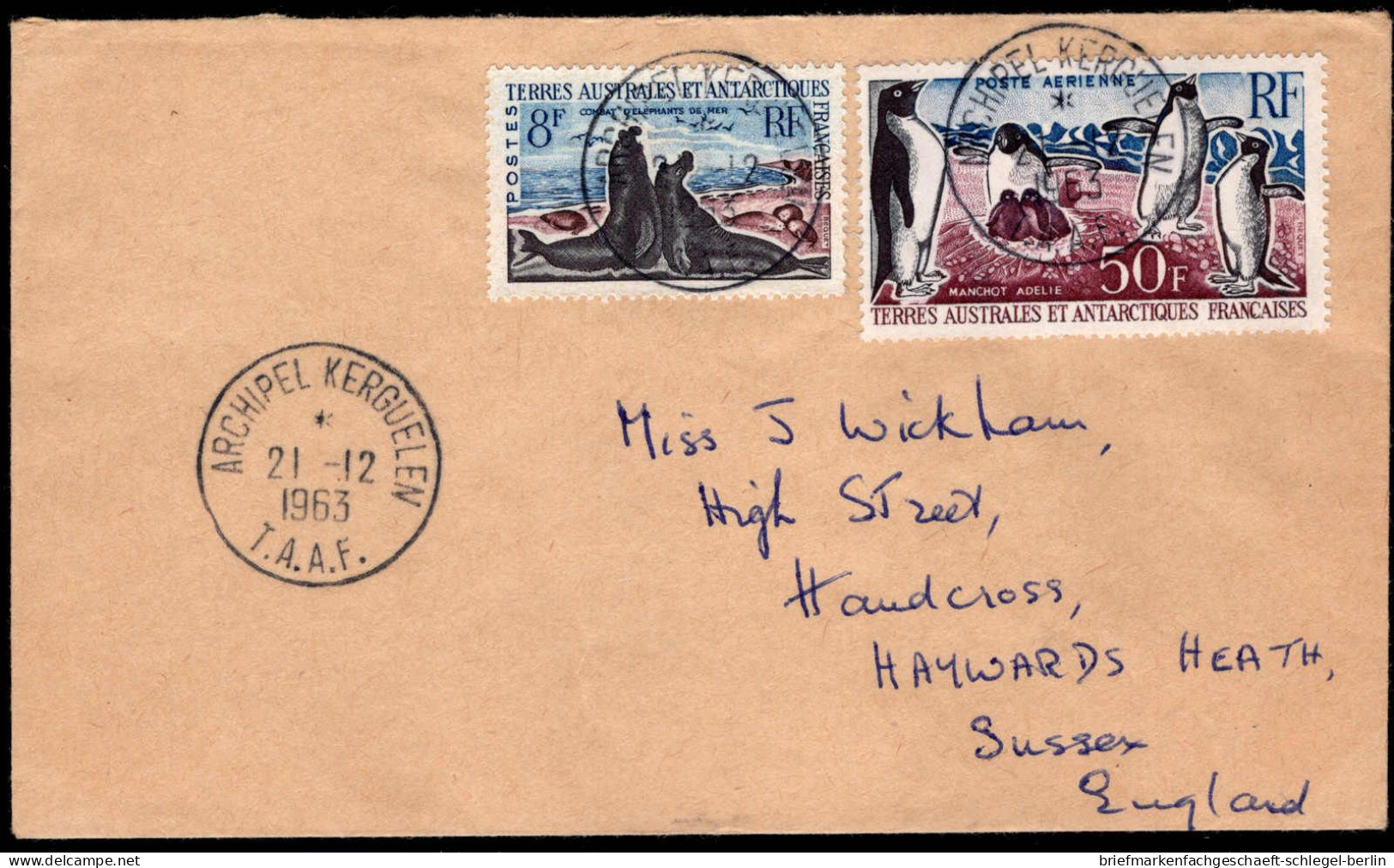 Französische Gebiete In Der Antarktis, 1963, 25, 26, Brief - Sonstige & Ohne Zuordnung