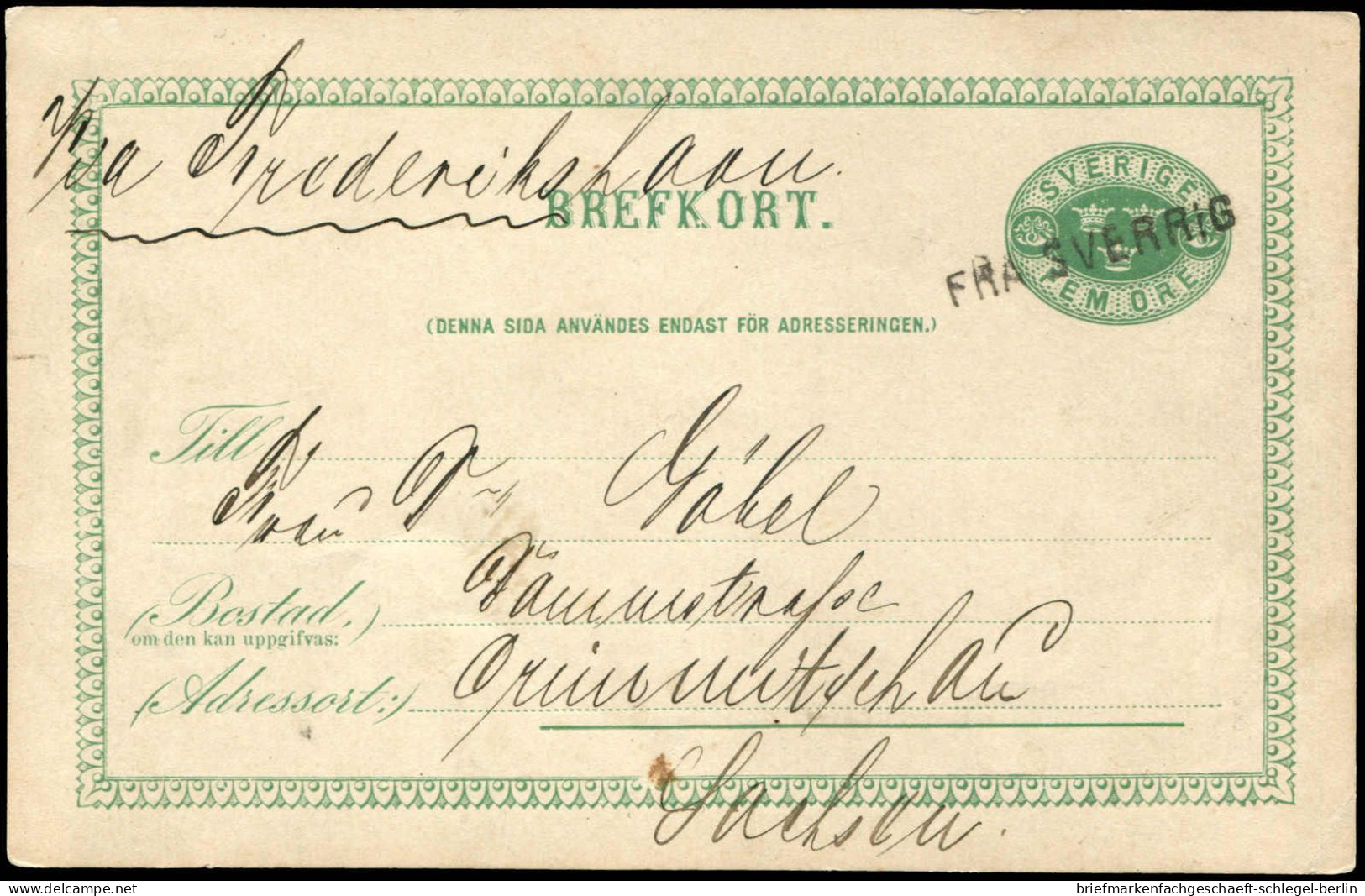 Schweden, 1884, Brief - Sonstige & Ohne Zuordnung