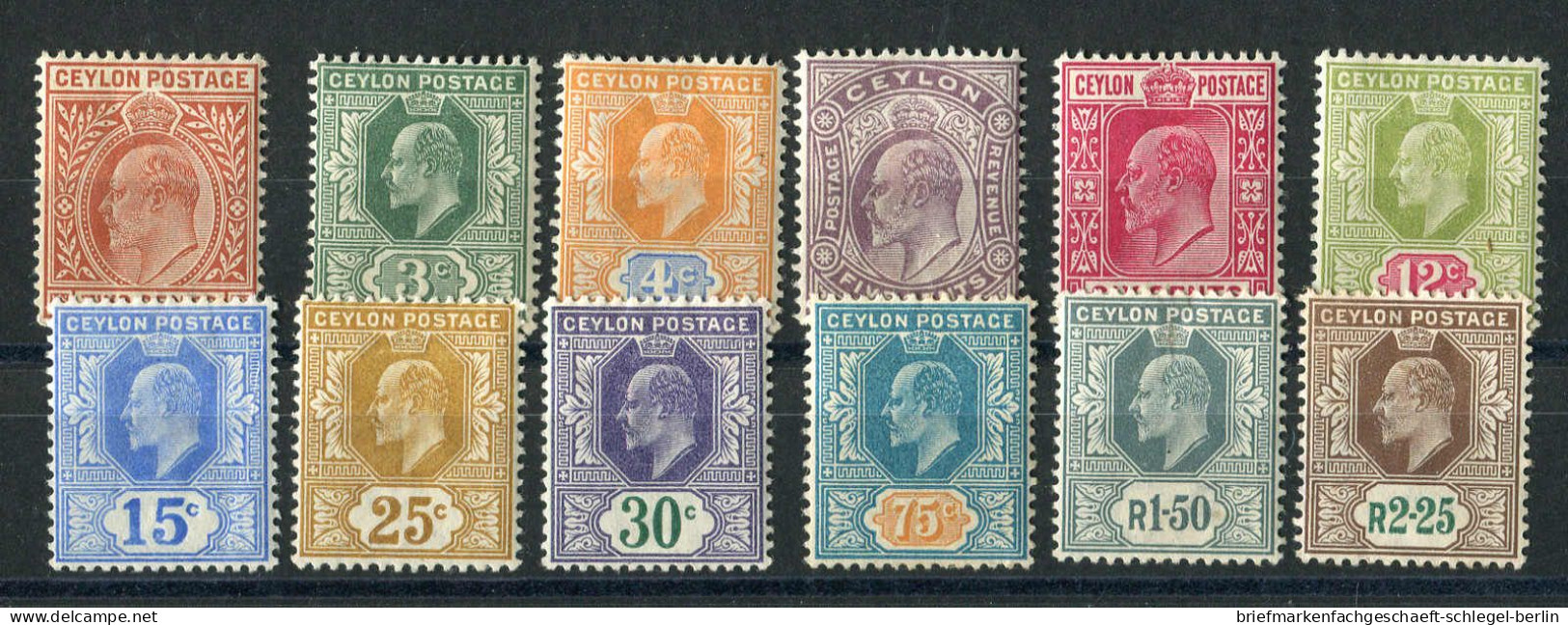 Sri Lanka, 1903, 131-42, Ungebraucht - Sri Lanka (Ceylon) (1948-...)