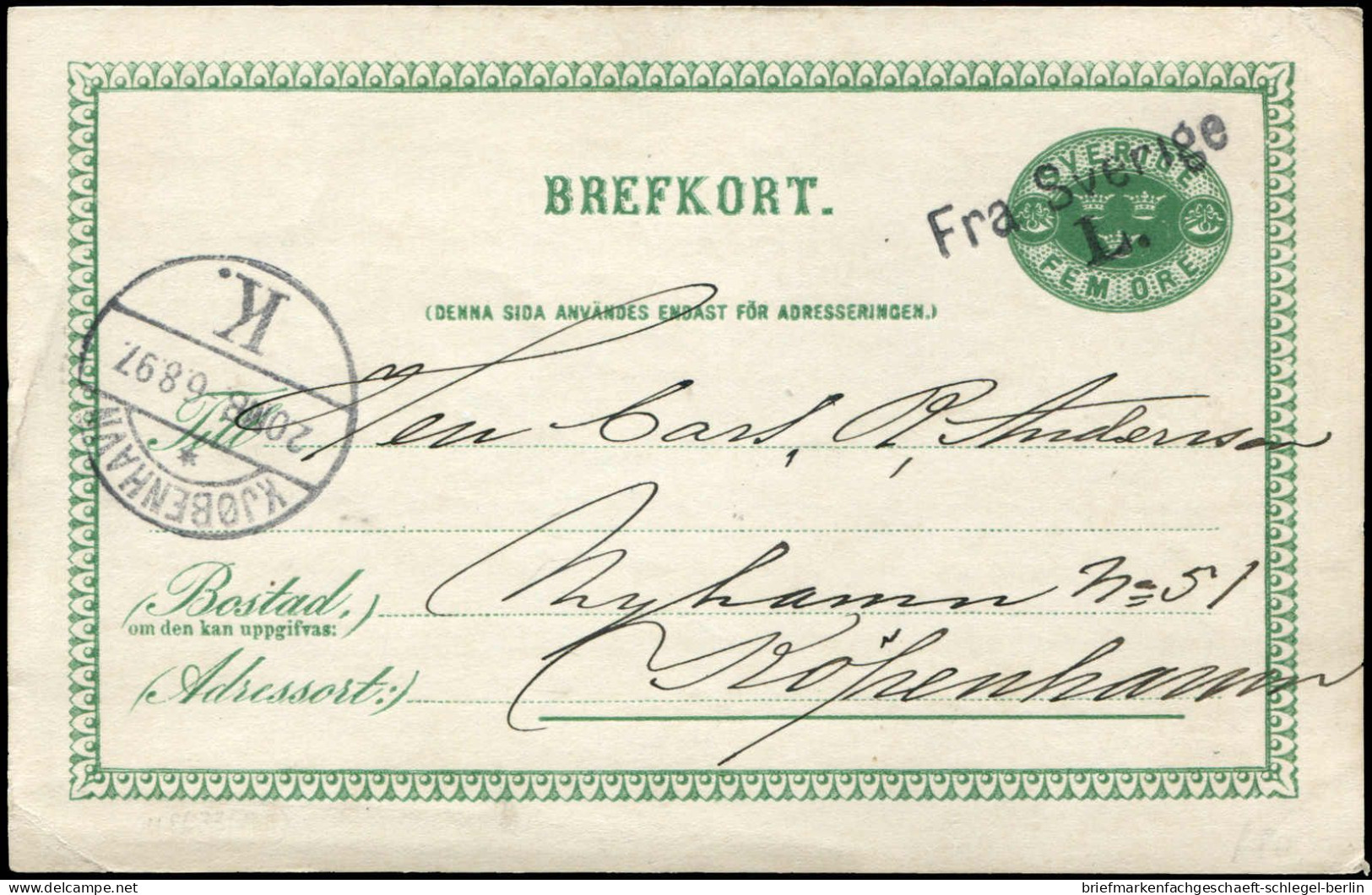 Schweden, 1897, Brief - Autres & Non Classés