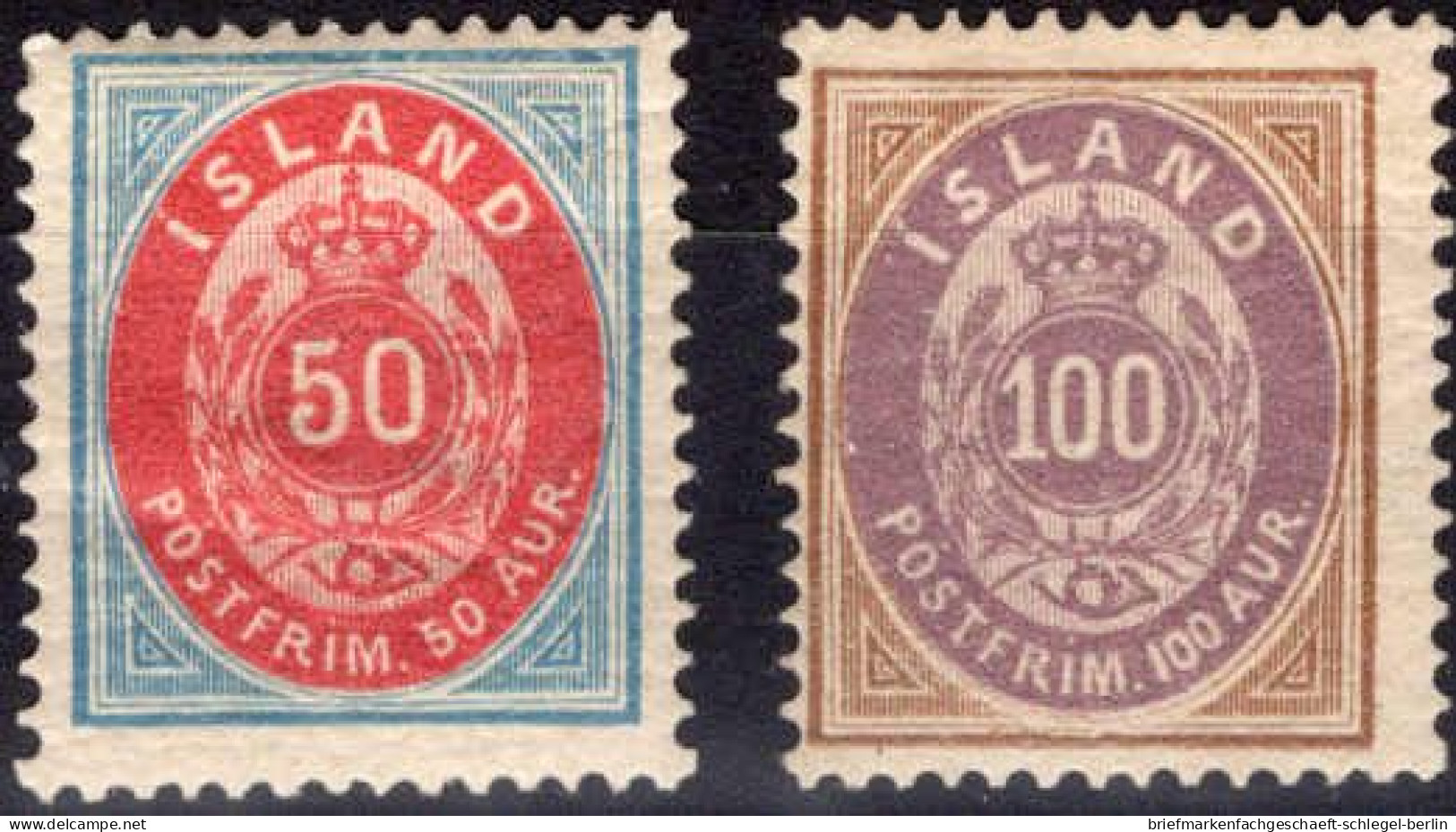 Island, 1892, 16, 17, Ungebraucht - Otros & Sin Clasificación