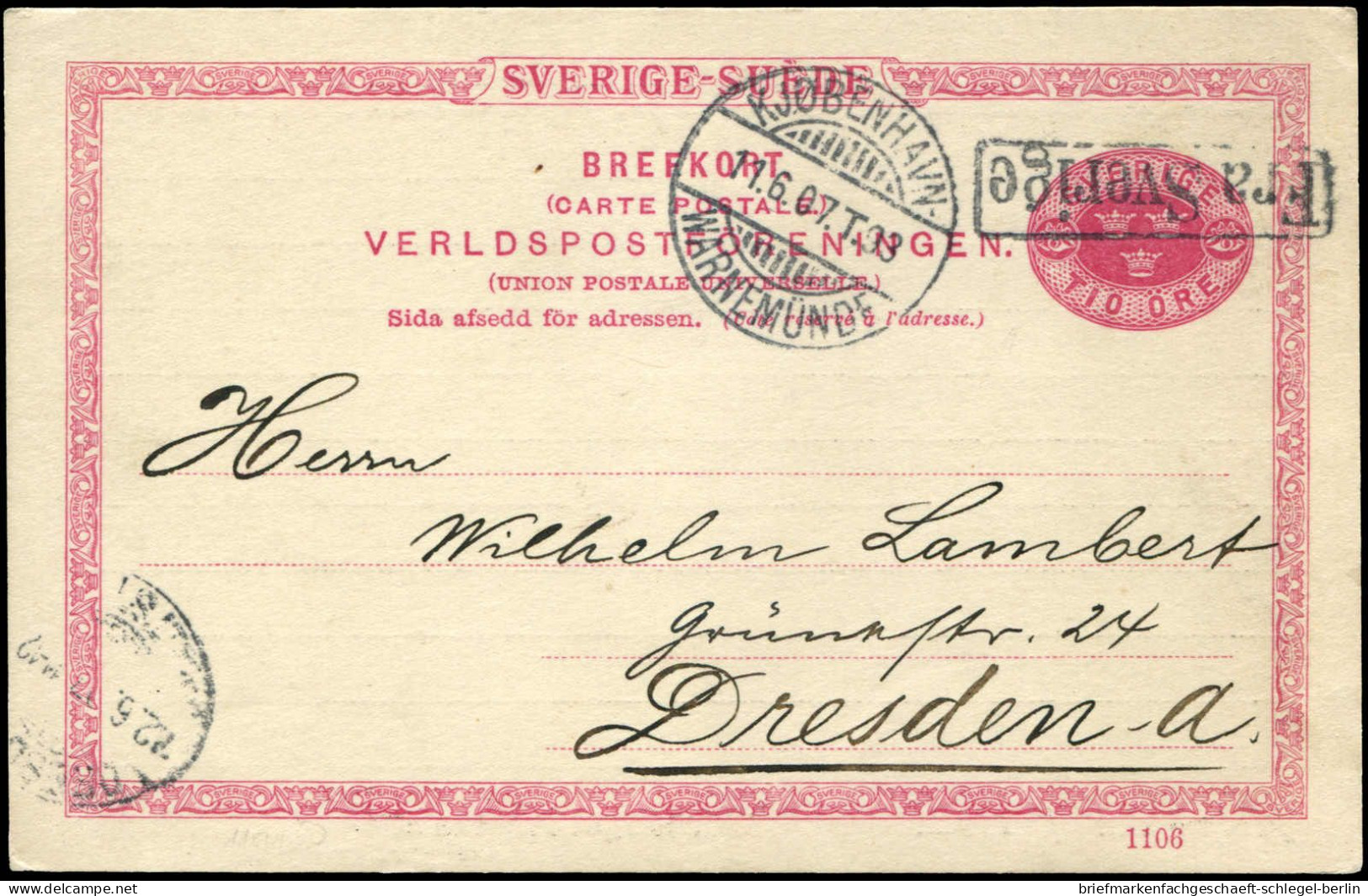 Schweden, 1894, Brief - Sonstige & Ohne Zuordnung