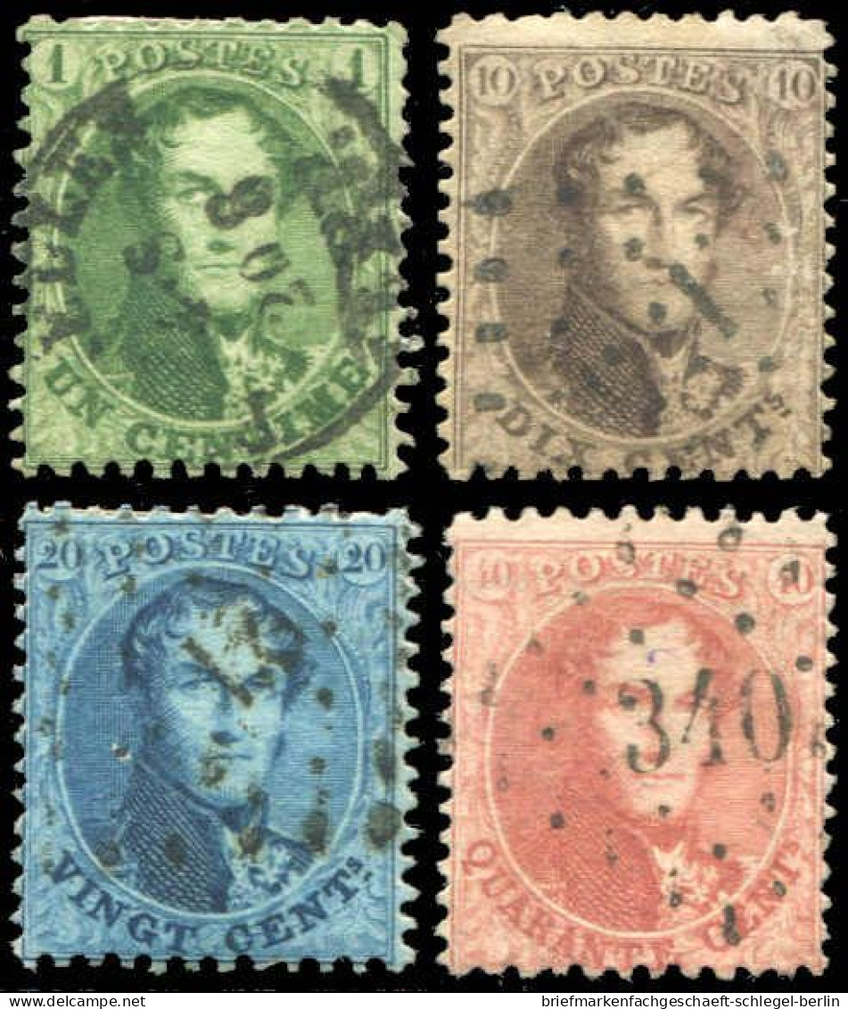 Belgien, 1863, 10-13 B, Gestempelt - Otros & Sin Clasificación