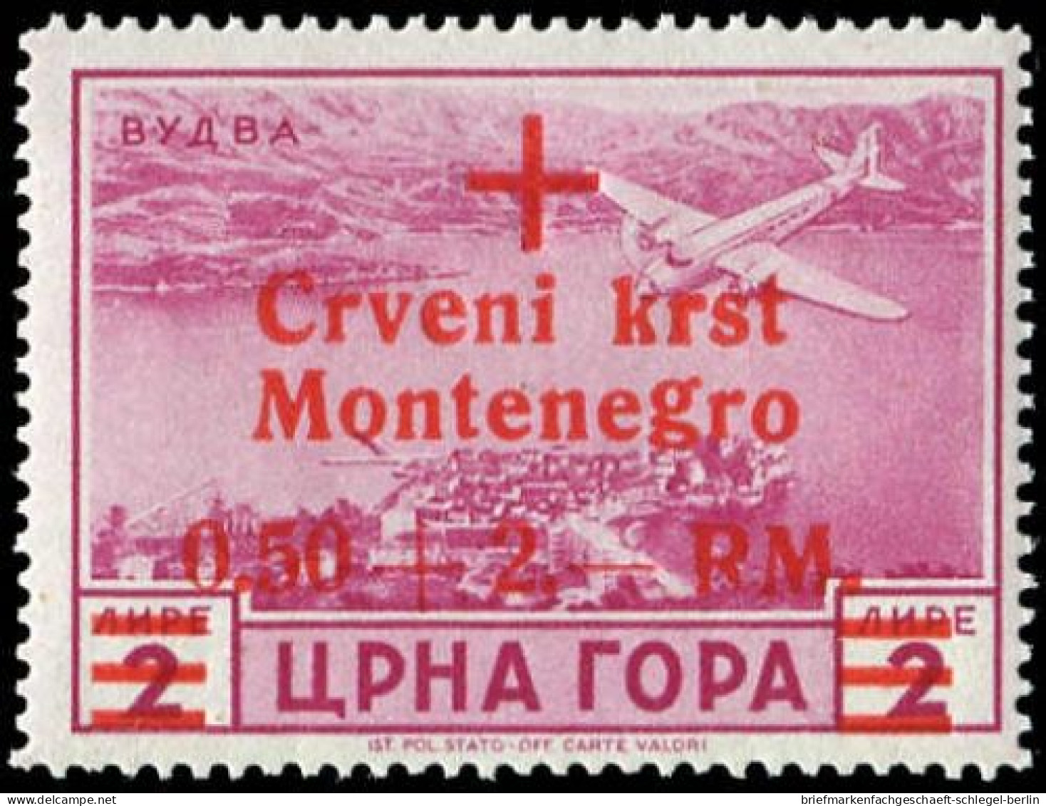 Deutsche Besetz.II.WK Montenegro, 1944, 29-35, Postfrisch - Bezetting 1938-45