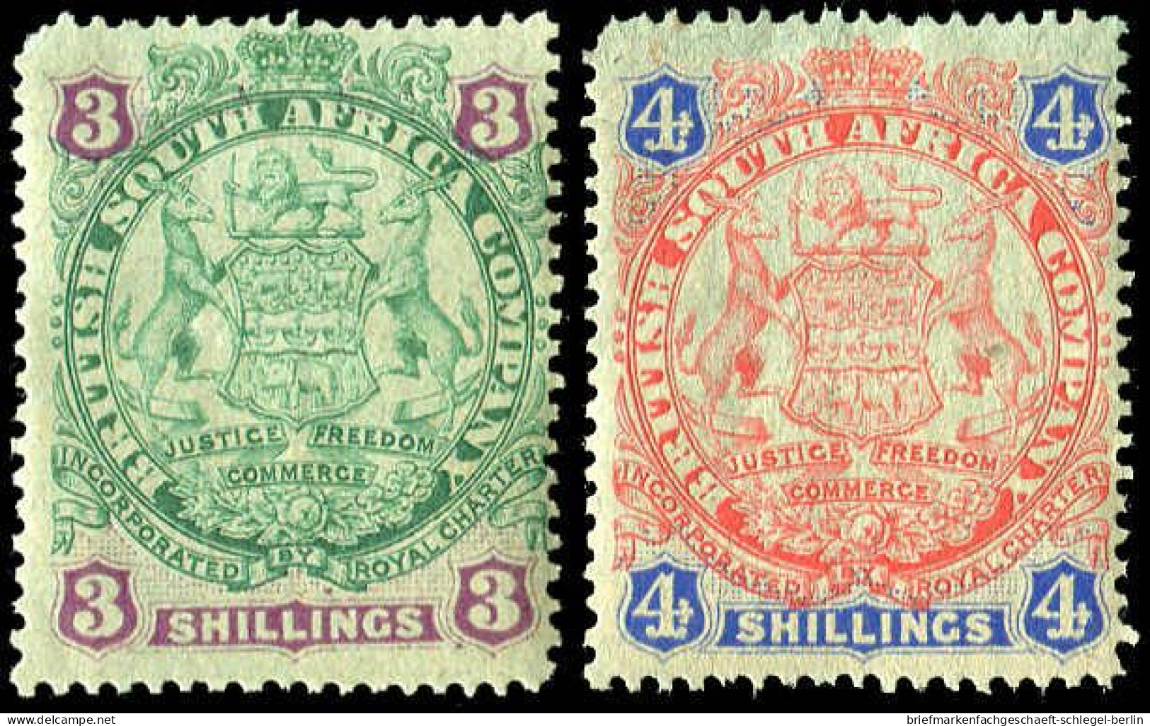 Britische Südafrika Gesellschaft, 1896, 28 I,31-36 I, Ungebraucht - Africa (Varia)